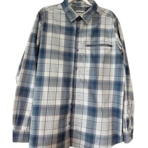 Columbia Mens L Omni Wick Omni Shade Plaid Long Sleeve Hiking Shirt